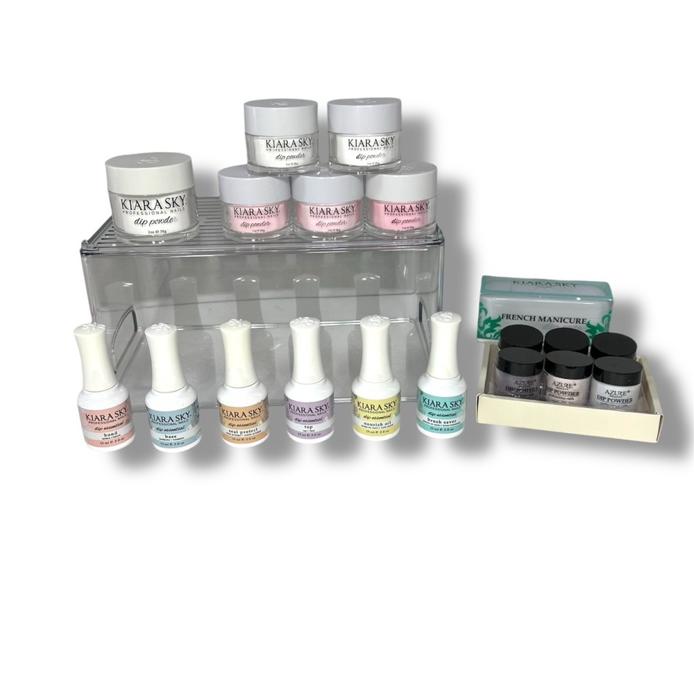 Kiara Sky Dip System French Kit Powder Manicure Case Professional Nails Extras